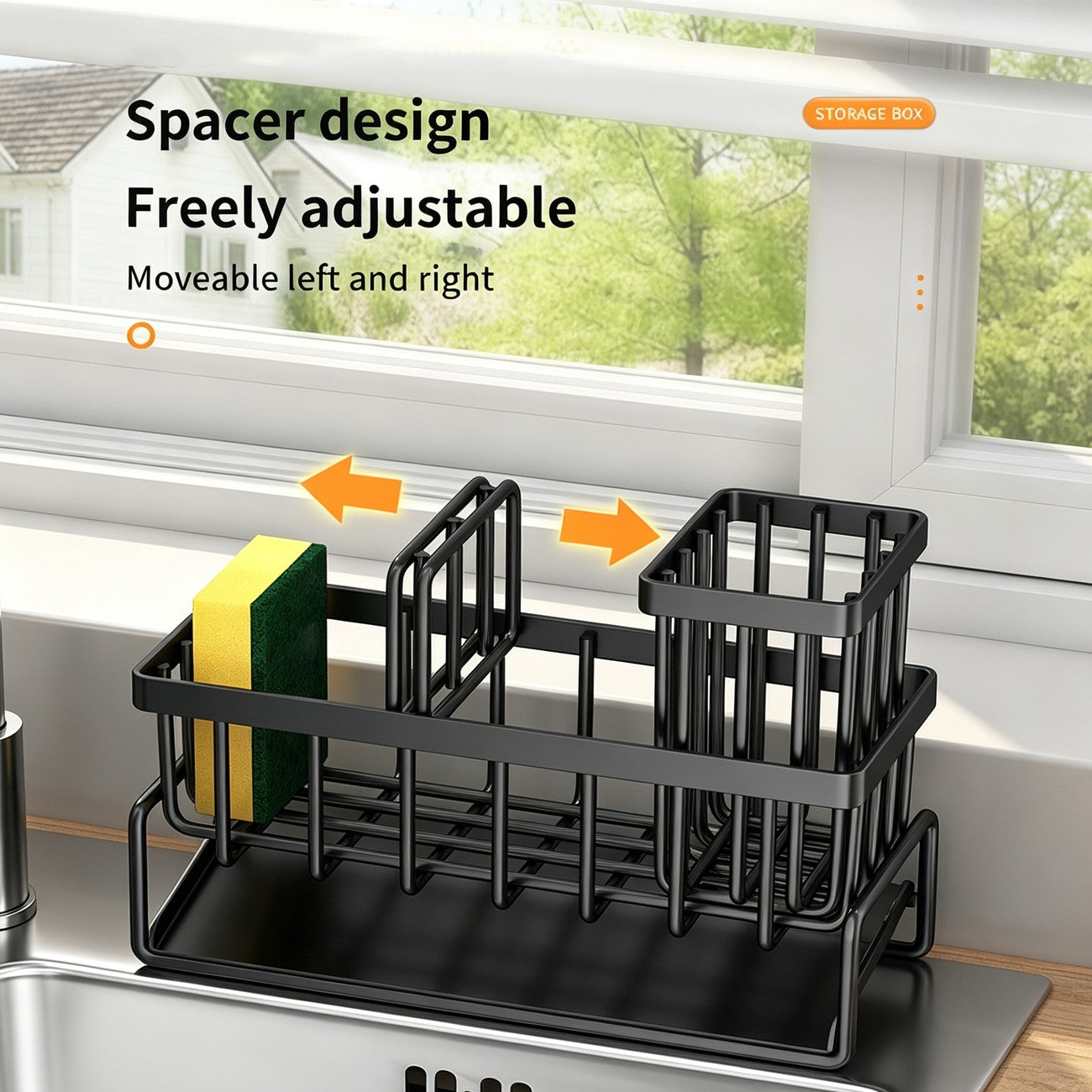 Kitchen Sink Caddy & Sponge Holder